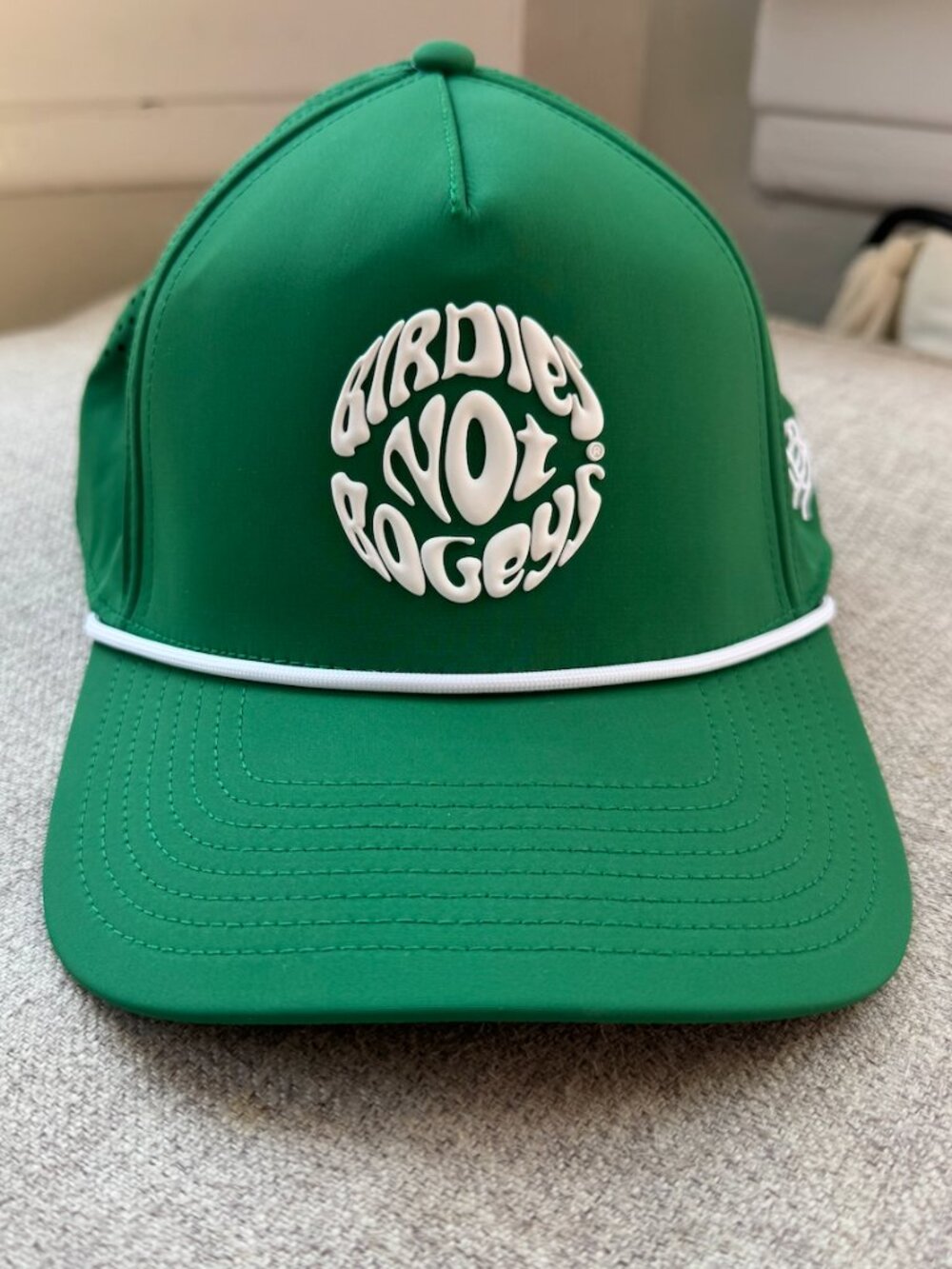 Birdie Not Bogeys Green Golf Snapback Hat